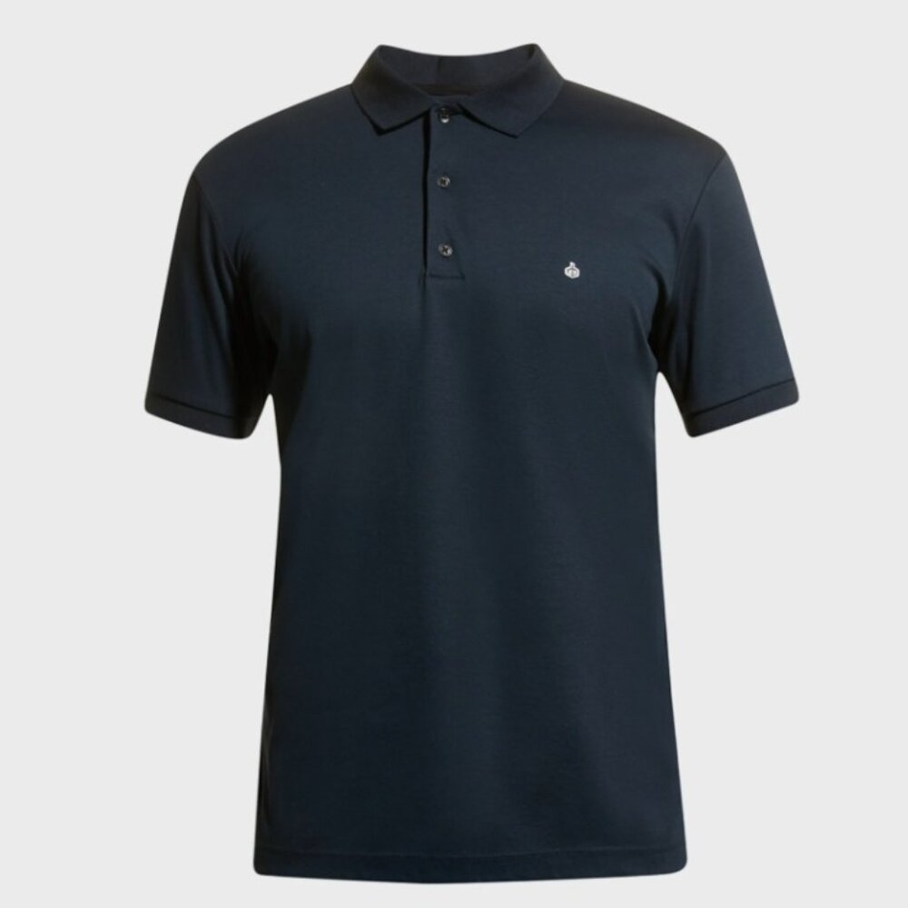 Rag & Bone Men's Interlock Polo Shirt Navy XXL